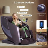 COSTWAY 4D Flexible Track Massage Chair, Full Body Zero Gravity Massage Recliner w/Airbags, Waist Heater, Electric Calf Frame, Auto Body Scan, Wireless Charging Station, Thai Stretching (Gray) COSTWAY
