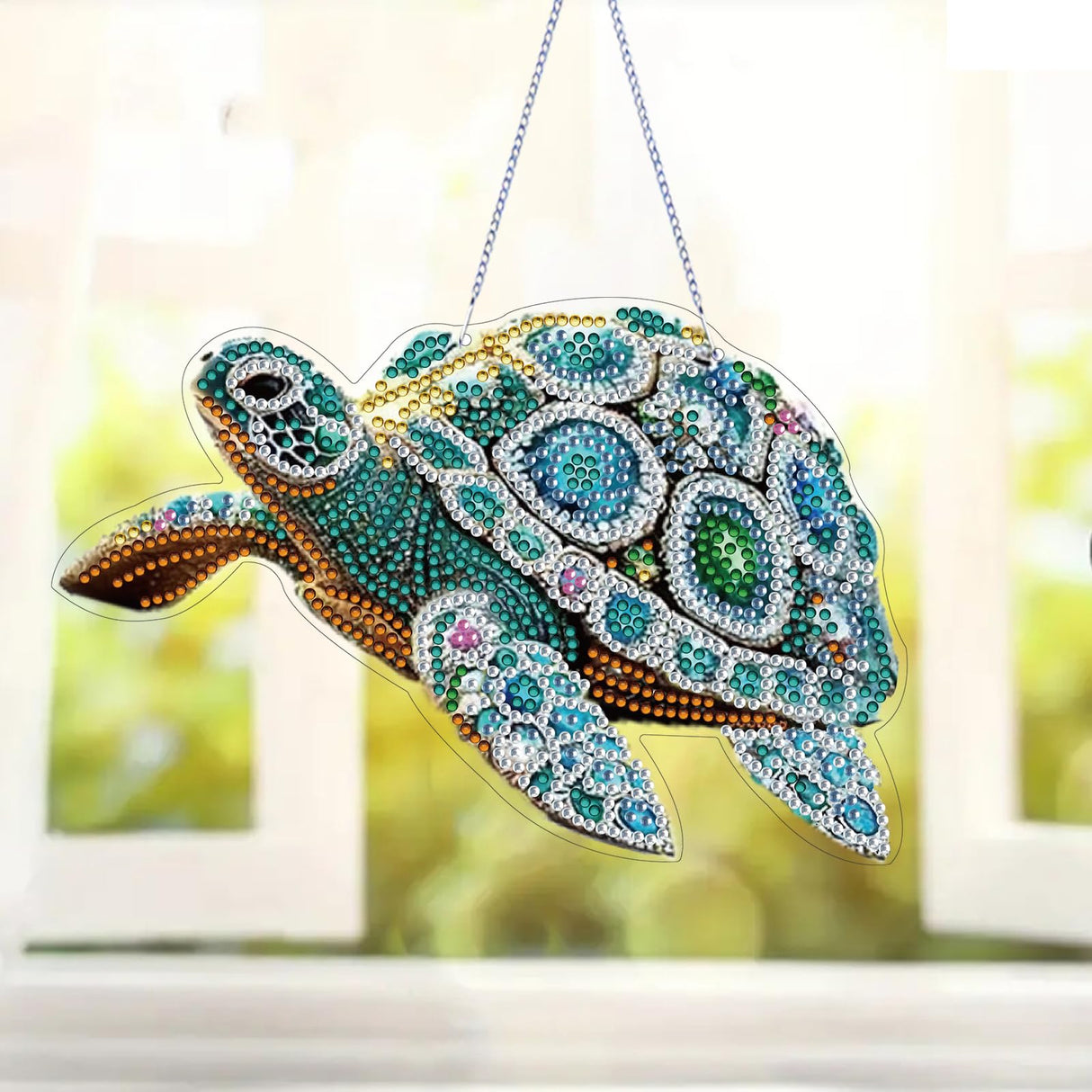 STGLCR Sea Turtle Suncatchers Special Shape Diamond Painting Kits for Beginner,Crystal Rhinestones Diamond Dots Diamond Art DIY Kits for Adults Painting Pendant Ornament for Home Wall Decor 7.8inch STGLCR
