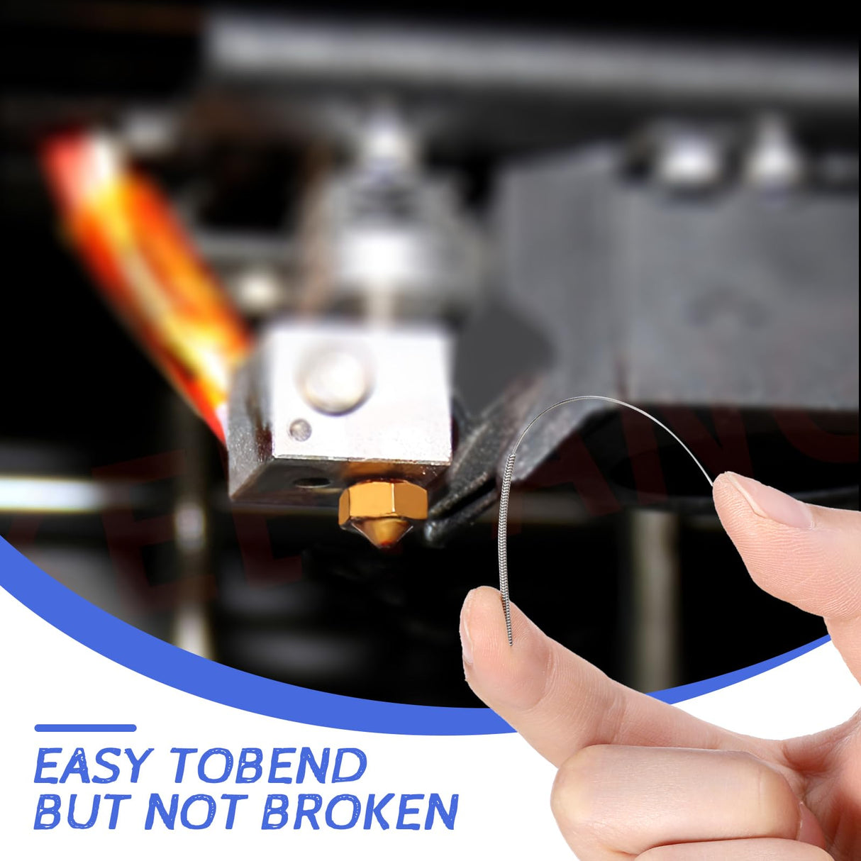 50Pcs 3D Printer Nozzle Cleaning,0.4mm Stainless Steel Needle Cleaner with Storage Bottle,3D Printer Accessories for Cleaning 3D Printer Nozzles Tucnoeu