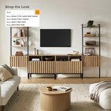 mopio Norwin Ladder Book Shelf, Wall-Mount Storage Rack, Wall Bookshelf, Farmhouse Industrial Bookcase, Narrow Slim Organizer, Steel Frame Display Shelves, Living Room, Bedroom (3-Tier Cabinet Double) mopio