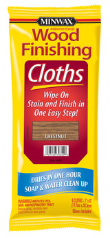 Minwax 308220000 Wood Finishing Cloths, 8 Count, Chestnut Minwax