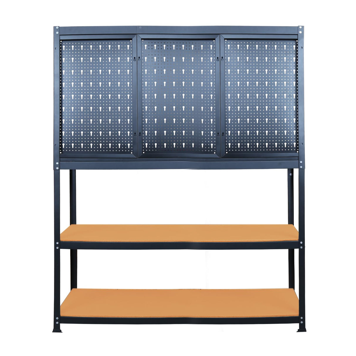 Prostormer Workbench, 47.25 inch Multipurpose Garage Worktable with Peg Board Hook Kit for Home, Garage, and DIY Projects Prostormer