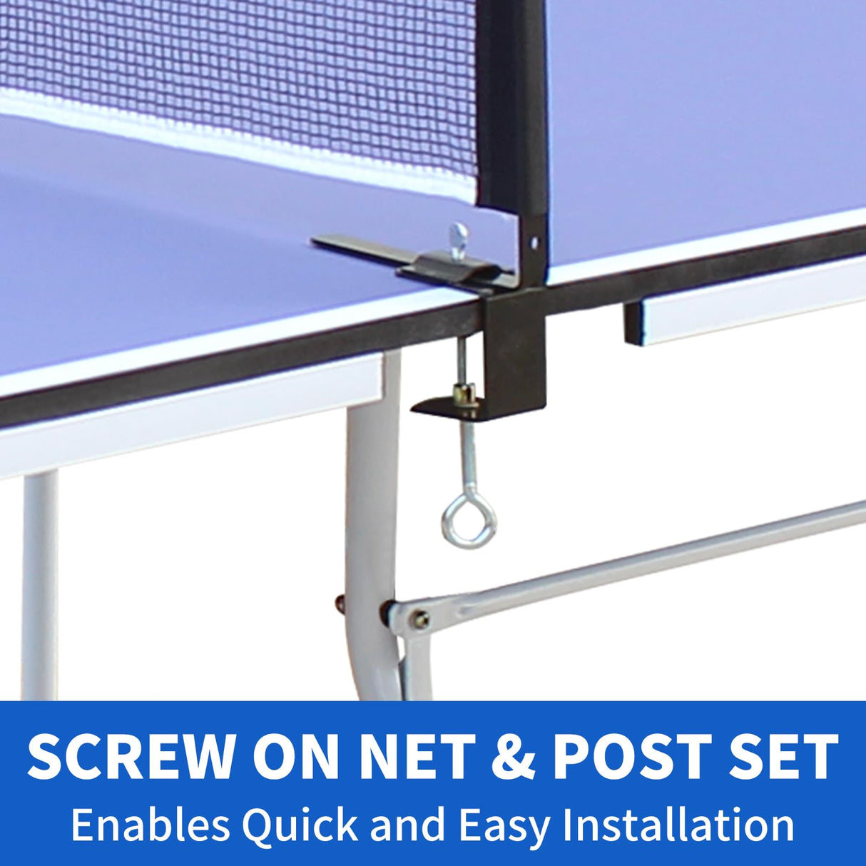 SculPong 9FT Table Tennis Table, Foldable Ping Pong Table Set for Indoor Games, Portable Table Tennis Table with Net, 2 Table Tennis Paddles and 3 Balls SculPong