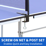 SculPong 9FT Table Tennis Table, Foldable Ping Pong Table Set for Indoor Games, Portable Table Tennis Table with Net, 2 Table Tennis Paddles and 3 Balls SculPong