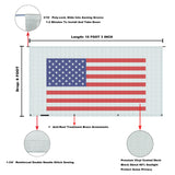 Tentproinc RV Awning Sun Shade Screen 8' X 15' 3'' (American Flag) Gray Mesh Sunshade Camper Trailer Awning Shade Screen UV Blocker Completed Kits Tentproinc