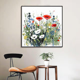 Yezavesu Flower Framed Paint by Numbers Kit for Adults Beginner & Kids Ages 8-12, Wildflowers Paint by Number Without Easel, DIY Adult Paint by Numbers Flowers for Home Wall Decor Gift 10x 10 inch Yezavesu