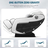 AVSAMOQ Massage Chair Full Body, Zero Gravity Massage Chair Recliner with Air Pressure, 8 Fixed Massage Rollers, Heating, Foot Roller, Bluetooth Speaker, for Home Office Men Women (Black) AVSAMOQ