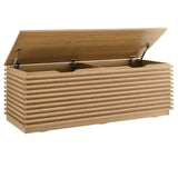 Modway Render 47" Wood Grain Storage Bench in Oak Modway