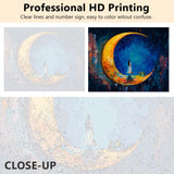 TUMOVO Paint by Number, Moon and Maiden Oil Painting for Adults Kids, Abstract Paint by Number Kits, Acrylic Painting Set for Wall Decoration with Brushes and Pigment, 16x20 Inch TUMOVO