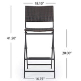 Christopher Knight Home Margarita Outdoor Wicker Bar Set, 5-Pcs Set, Multibrown Christopher Knight Home