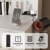 Furmax Vanity Desk with Mirror, LED Lights and Power Outlet Makeup Vanity Table with 7 Drawers and 6 Storage Shelves Dressing Table for Bedroom Dressing Room (White) Furmax