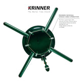KRINNER Christmas Tree Genie Steel - Green Tree Stand - Original Single Cable Operation, Holds up to 15 ft Live Trees - Foot Pedal Setup & Water Reservoir - 4 Stabilizing Feet, German Made Krinner
