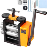 VEVOR Rolling Mill, 3"/76 mm Jewelry Rolling Mill Machine, 1: 2 Gear Ratio, 3-in-1 Multi-Function Rolling Mill, 0.1-7mm Press Thickness for Metal Jewelry Making Sheet Square Wire Semicircle Pattern VEVOR