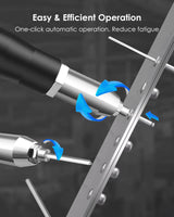 NXQWLL Cordless Rivet Gun, Electric Brushless Blind Rivet Tool Kit with Charger and 2 Batteries, Portable Electric Rivet Gun Kit for 1/8", 5/32", 3/16" Rivets NXQWLL