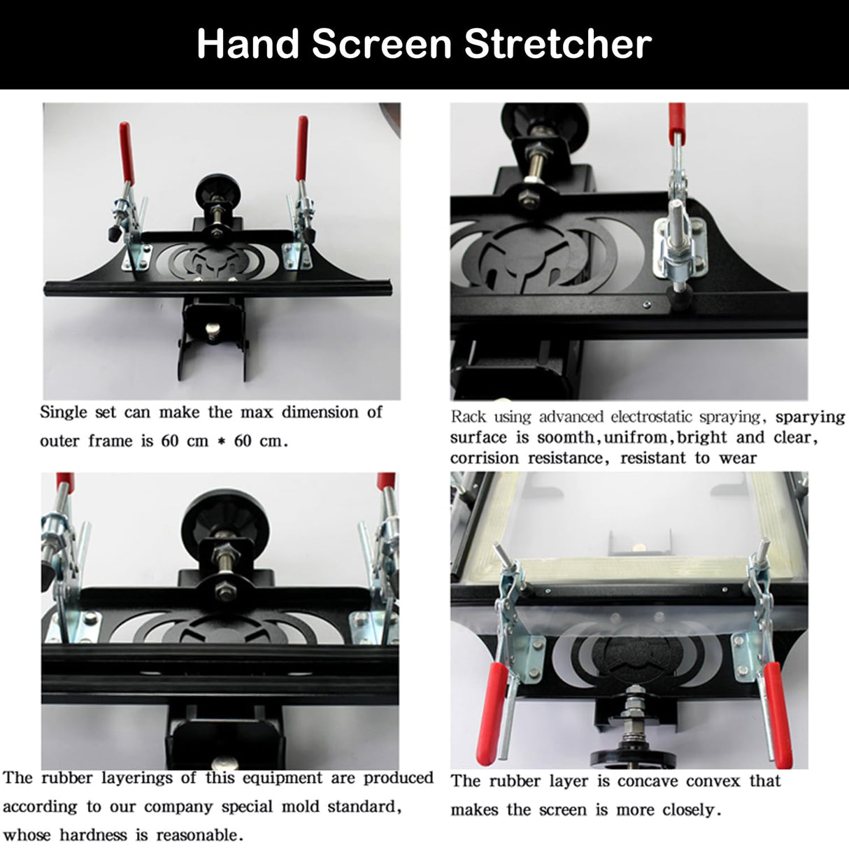 Screen Printing Kit 6 Color Full Set 6 Color 6 Station Screen Printing Machine Screen & Platen Rotating Screen Printing Press Screen Printing Kit