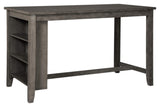 Signature Design by Ashley Caitbrook Rustic Counter Height Dining Table with Storage, Dark Gray Signature Design by Ashley