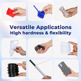 AMOLEN 3D Printer Filament, Flexible TPU Filament Bundle, 1.75mm TPU Filament Multicolor, Soft Filaments of High Elasticity, Supports High Speed, 200gX4 Spools(Black/White/Red/Blue) AMOLEN