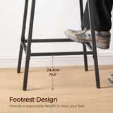 MAHANCRIS Round Bar Table, 37.4" High Pub Table, 2-Tier Counter Height Cocktail Table, High Top Tables with Storage, Bistro Tables for Small Spaces, Easy to Assemble, Black BTHB12501 MAHANCRIS