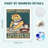 MOGTAA Inspirational Paint by Numbers, Cat Oil Painting Kits for Adults Kids, DIY Inspirational Paint by Numbers on Canvas Drawing Paintwork with Paintbrushes Acrylic Pigment for Home Decor (40x50cm) MOGTAA