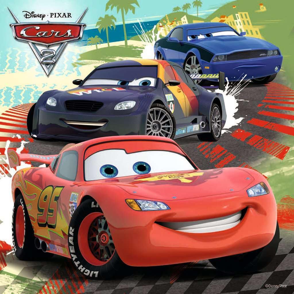 Ravensburger Disney Cars: Worldwide Racing Fun - 3 x 49-Piece Jigsaw Puzzle | Unique Pieces | Anti-Glare Surface | for Kids