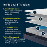 Serta Five Star Mattress Tranquility 8-Inch Medium – Twin – Zoned Lumbar Support, Cooling Foam, Pressure Relief – Bed-in-a-Box – 100 Night Trial, 10-Year Limited Warranty Serta