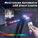 HLDIRECT 47 Inch Gaming Desk with LED Lights Carbon Fibre Surface Gaming Table Large Computer Desk Ergonomic Home Office Desks Z Shaped PC Gamer Workstations with Cup Holder & Headphone Hook HLDIRECT