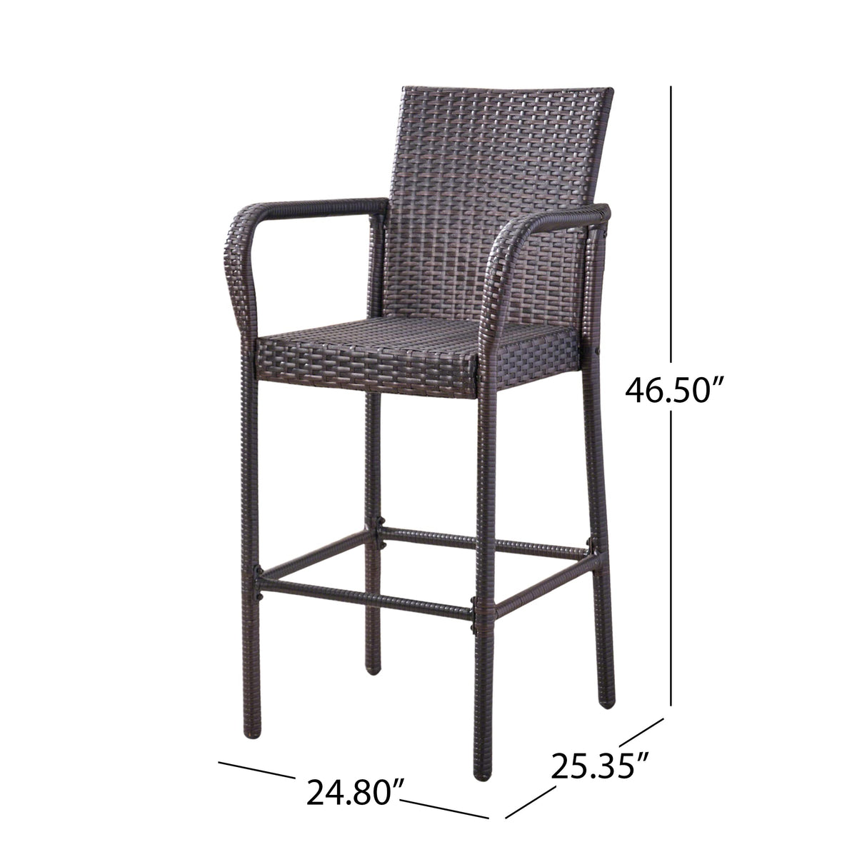 Christopher Knight Home Stewart Outdoor Bar Stool, Set of 2, Brown Christopher Knight Home