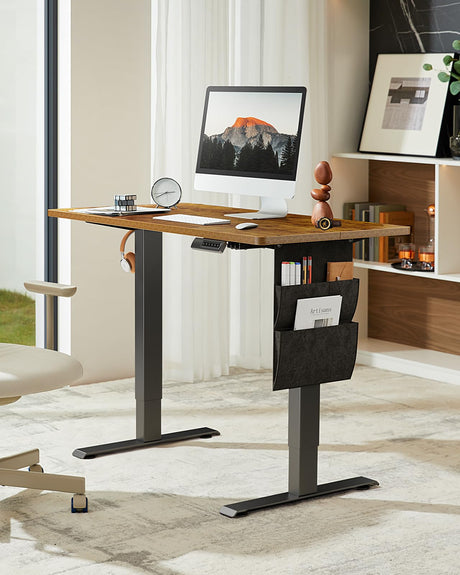 Marsail Standing Desk Adjustable Height, 55x24 Inch Electric Standing Desk with Storage Bag, Stand up Desk for Home Office Computer Desk Memory Preset with Headphone Hook Marsail