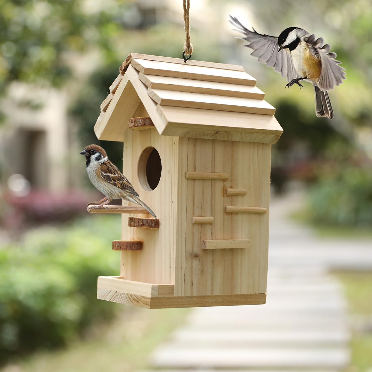 Wooden Bird House Kit,Birdhouse Kits for Adults to Build,Bird Houses for Outside,Woodworking Adult Crafts & DIY Bird House XDYGHH