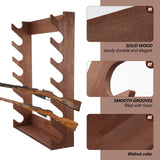 DoubleFill Gun Rack Storage Wooden Gun Rack Display Stand Wall Mount Indoor Holder for up to 7 Rifles or Shotguns Heavy Duty Wall Storage Display Rifle DoubleFill