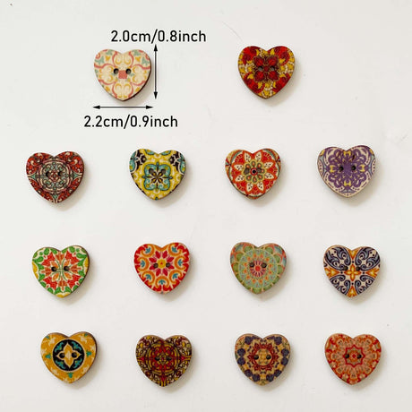 DPXWCCH 4 Pieces Heart Floral Needle Minders for Cross Stitch Wooden Magnetic Needle Keepers Embroidery Needlework Accessories DPXWCCH