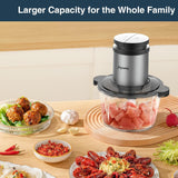 JOYAMI Electric Food Processor with 2 Bowls, Food Chopper Vegetable Meat Grinder, Stainless Steel Blades, 2 Speed JOYAMI