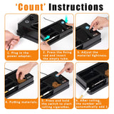 Electric Cigarette Rolling Machine Portable Automatic Infrared Sensing Maker Cigarette Tobacco Injector Roller with Automatic Counter Fits Tube of Diameter 0.26"/6.5mm (Count, Silvery) Malisseladi