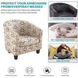 NILUOH Club Chair Covers 2-Piece Stretch Tub Chair Cover Printed Round Barrel Chair Slipcovers Non Slip Armchair Covers Couch Covers with Elastic Bottom for Bar Counter Living Room,Color 23 NILUOH