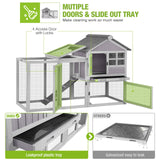 GUTINNEEN Rabbit Hutch Chicken Coop Expandable Indoor Bunny Cage Outdoor Guinea Pig Cage with Run 51.6" L GUTINNEEN