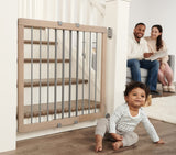 Regalo Heritage and Home Wooden Extra Wide Stairway and Hallway Walk Through Baby Safety Gate with Mounting Kit Regalo