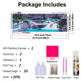 DIY 5D Diamond Painting Kits for Adults Waterfall Embroidery Full Round Drill Large Size(31.5x11.8 inch) Diamond Crystal Gem Arts Painting Craft for Home Wall Decor XWJJ