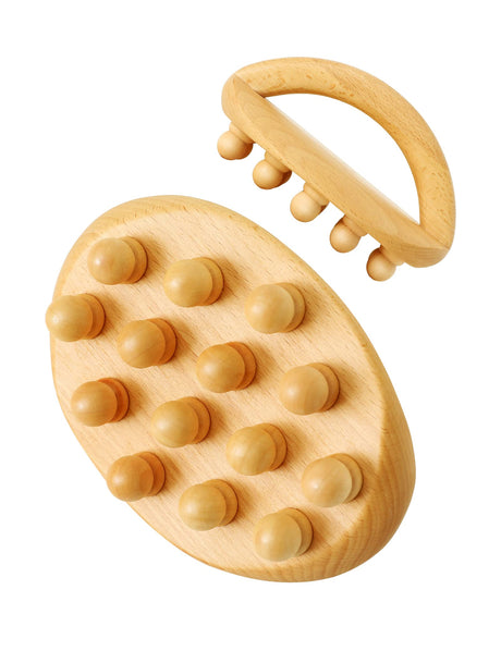 AiRelax Wood Therapy Massage Tools,Wooden Massage Body Brush for Cellulite Remover,Itchy Skin Relief,Body Shaping,Professional Maderoterapia Kit Meridian Pressure Brush,Lymphatic Drainage Massager AiRelax