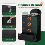 Letaya File Cabinets,4 Drawer Metal Lateral Filing Organization Storage Cabinets with Lock,Home Office for Hanging Files Letter/Legal/F4/A4 Size (Require Assembly) Letaya