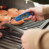 Escali Compact Portable Meat Candy Folding Digital Thermometer, Backlit Display Easy to Storage with Magnet, Blue Escali