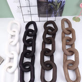 QUEENSDOWN Wood Chain Decor, 5 Link Hanging Ornament for Home, Sustainable Pine Wood, Modern Boho Farmhouse Decor, Rustic Country, Valentine's Day QUEENSDOWN