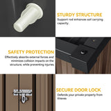 DWVO 8x6 FT Outdoor Storage Shed, Large Metal Tool Sheds, Heavy Duty Storage House with Lockable Doors & Air Vent for Backyard Patio Lawn to Store Bikes, Tools, Lawnmowers, Brown DWVO