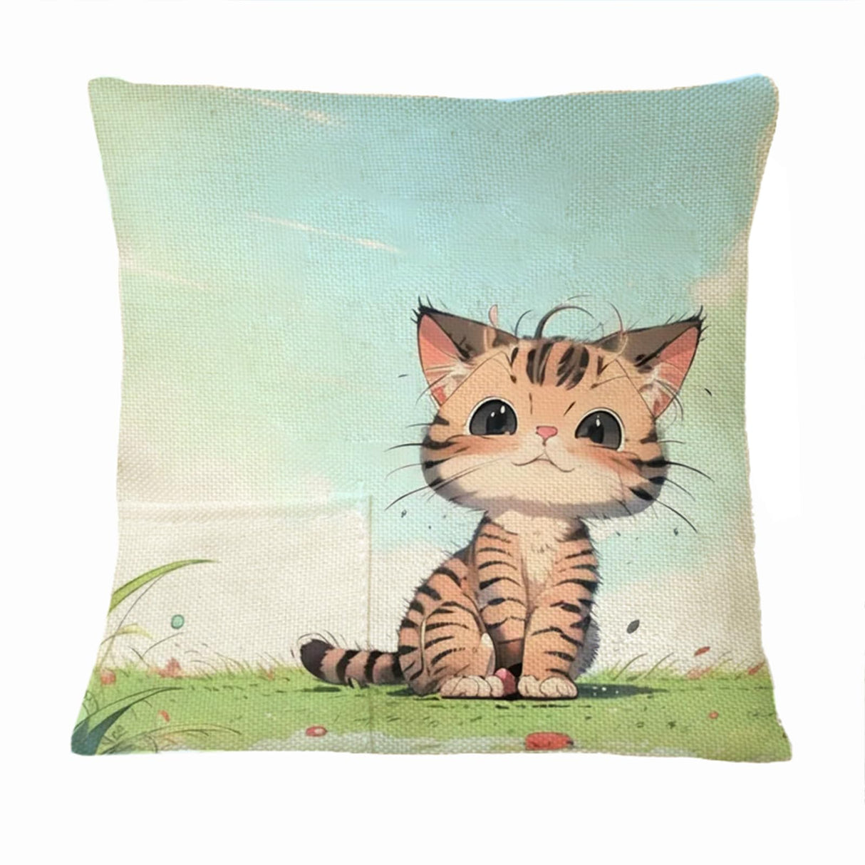 QOMOLANGMA 10 pcs Sublimation Blank Dense Linen Pillow Case Tooth Fairy Pillowcase for Heat Press Transfer DIY(7.87" x 7.87") QOMOLANGMA