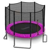 SereneLife 10FT Trampoline Outdoor – Heavy-Duty Backyard Trampoline for Kids and Adults with Wide Jumping Surface, Stable L-Shaped Legs, Safety Net, ASTM Approved, Supports 264 lbs., 120 x 120 IN SereneLife