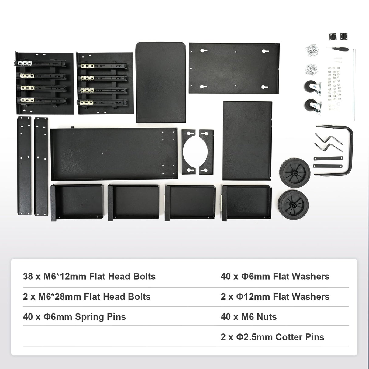 VEVOR Welding Cart, 2-Tier 4 Drawers Welder Cart with 265LBS Static Weight Capacity, 360° Swivel Wheels, Tank Storage Safety Chains, Heavy Duty Rolling MIG Welder Cart for Mig Welder and Plasma Cutter VEVOR