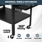 Hymula Welding Table 36" X 24" 1200lbs Load Capacity Heavy Duty Carbon Steel Weld Table for Shop Home Garage, Casters with Brakes, Black Hymula