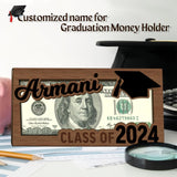 ubmpj Personalized Graduation Gift 2024 Money Holder Class of 2024 Graduation Custom Cash Holder Ideas for High School College University Graduations Party Supplies -Brown ubmpj