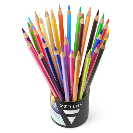 ARTEZA Watercolor Colored Pencils For Adult Coloring, Set of 48 Presharpened, Triangular-Shaped Drawing Pencils for Teens, Art Supplies for Sketching and Painting ARTEZA
