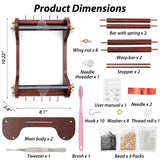 COSYOO Wooden Bead Loom Kit, Jewelry Making Bead Tools with Threads Tweezers, 3 Bags of Beads, Jewelry Making Tool COSYOO