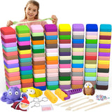 168 PCS Air Dry Clay Kit, Modeling Clay for Kids 120 Colors, DIY Model Magic Clay, Molding Clay Kit with Sculpting Tools, Non-Sticky Soft and Super Light, Arts and Crafts Gift for Boys Girls Kids UZLU